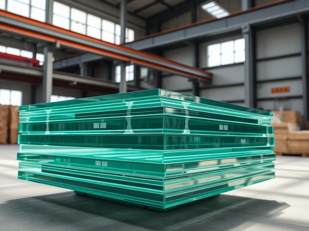 Stack of clear float glass sheets